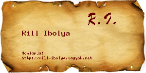 Rill Ibolya névjegykártya